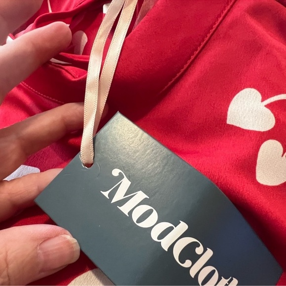 ModCloth cherry and heart red dress - Picture 6 of 9